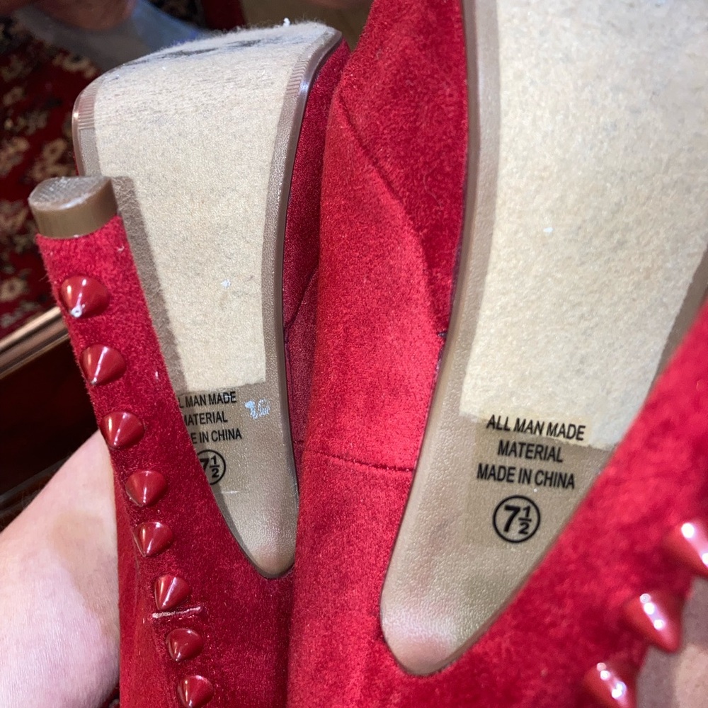 5 inch red heels